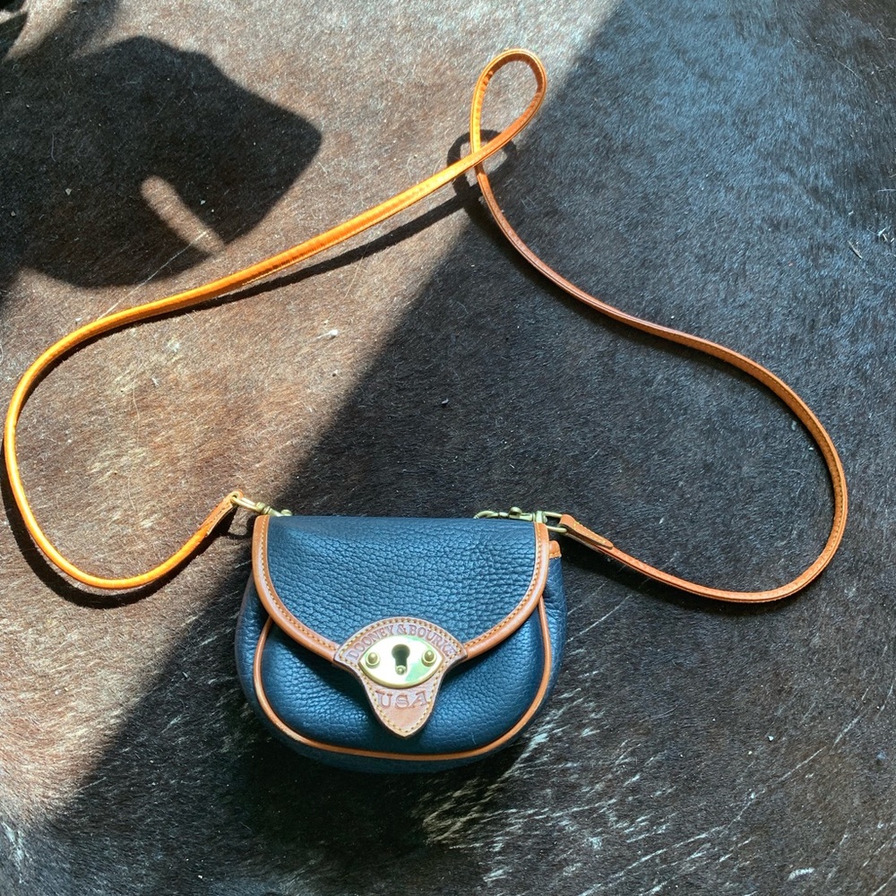 Vintage leather small cross body bag dooney bourke